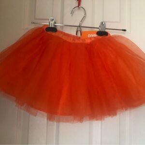 Orange Tulle Tutu Skirt